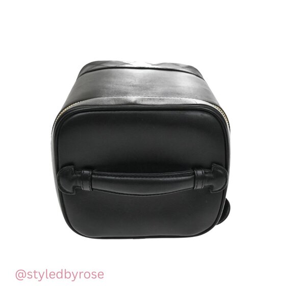 Authentic Vintage Chanel Vanity Case Collectible – 24k Gold + Black Calfskin - Picture 5 of 10